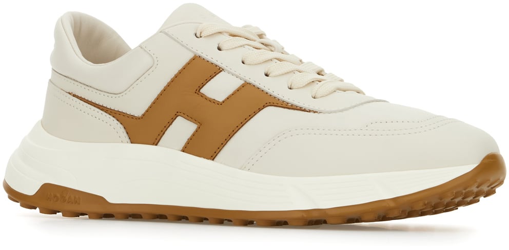 HOGAN Hogan Two-tone leather and mesh Hyperlight sneakers Divers