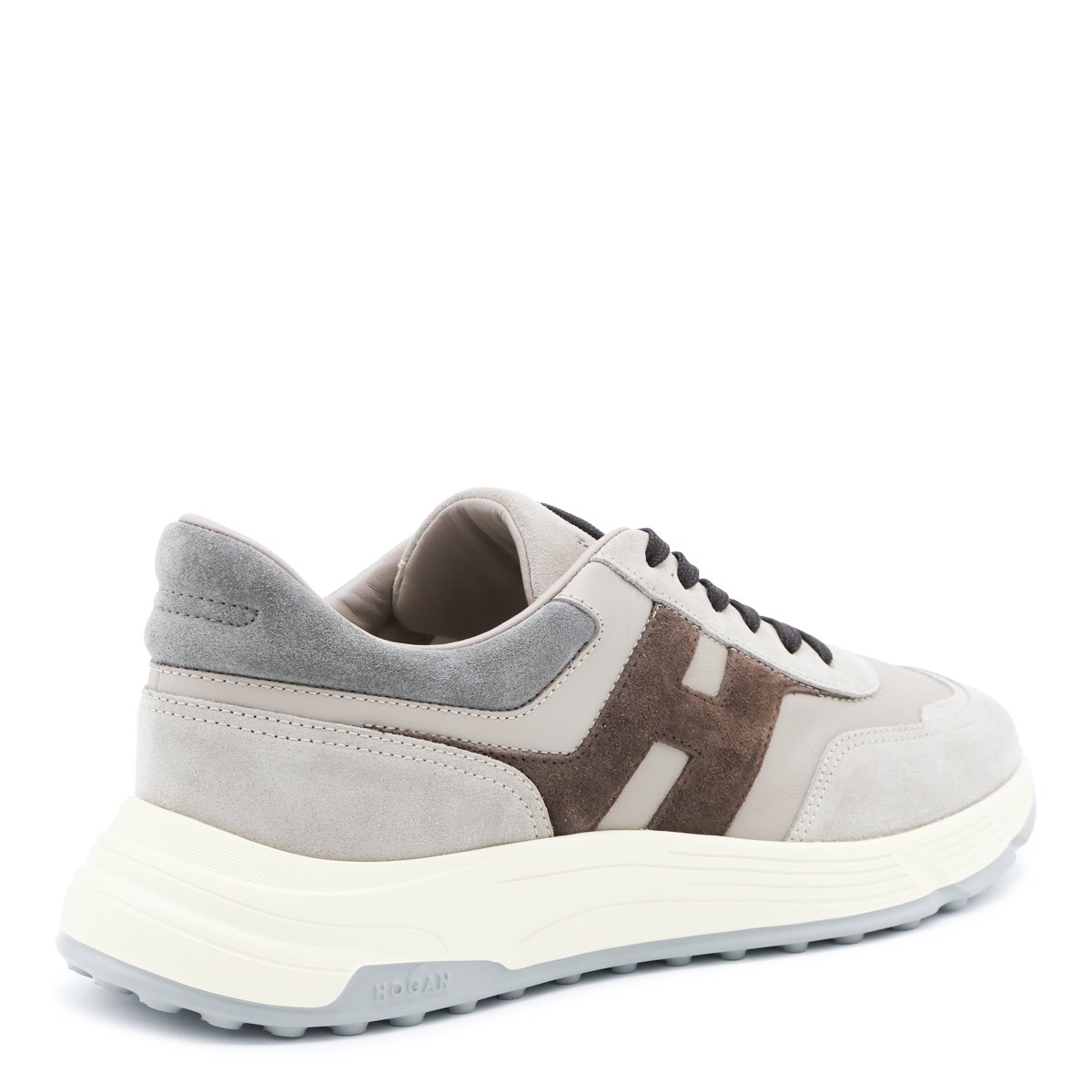 HOGAN Layered Suede and Smooth Sneakers Wit