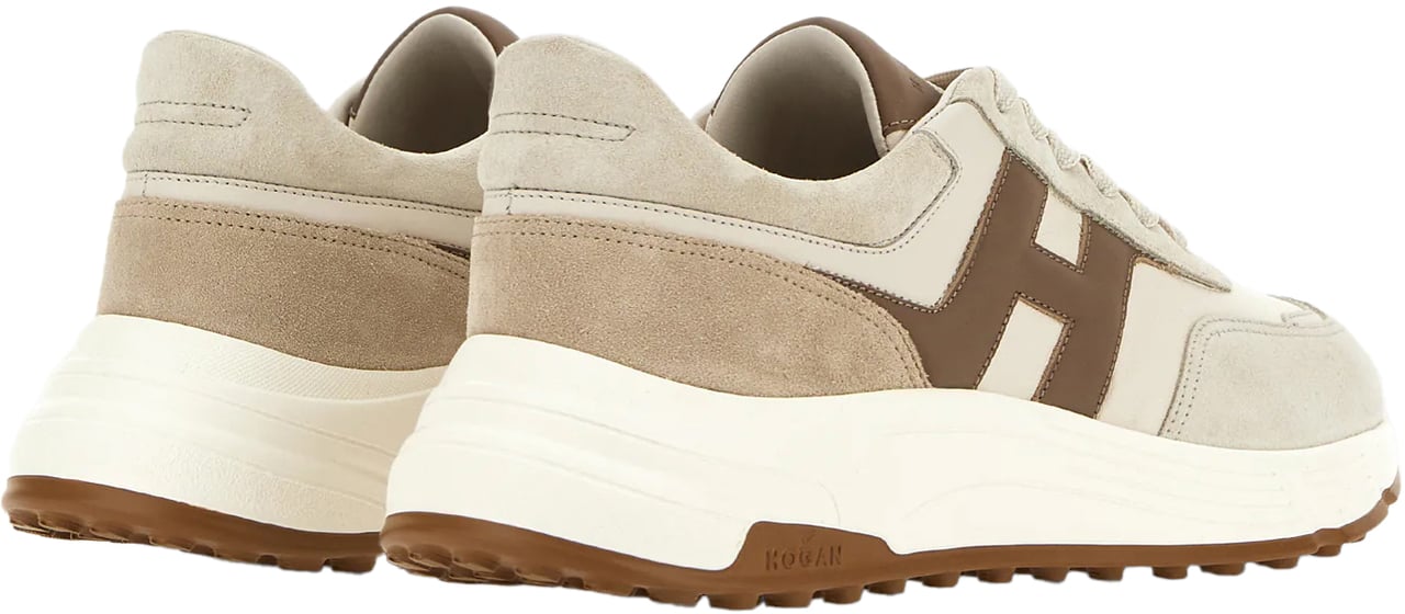 HOGAN Flat Shoes Beigebrown Bruin