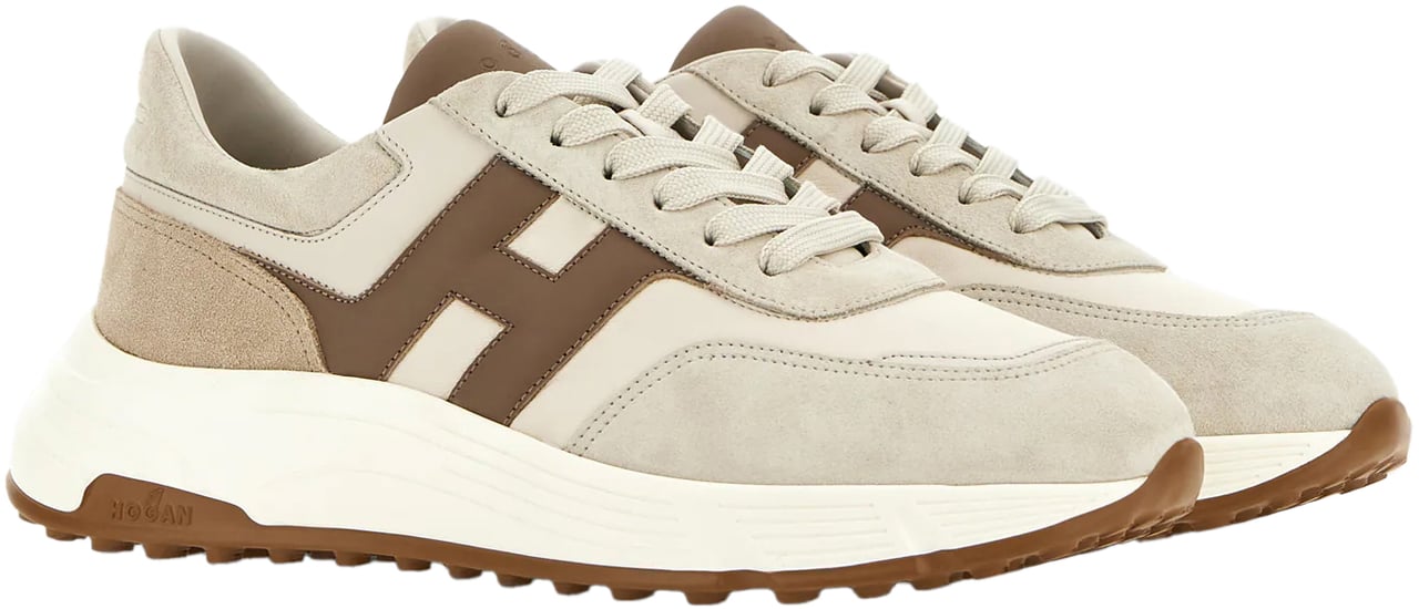 HOGAN Flat Shoes Beigebrown Bruin