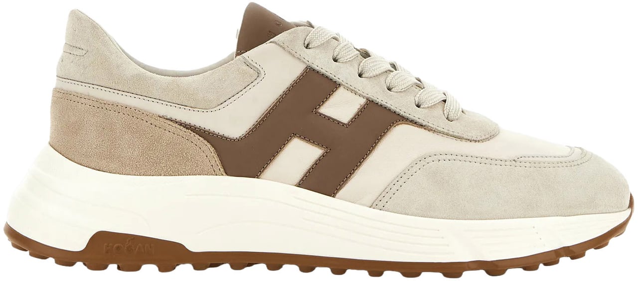 HOGAN Flat Shoes Beigebrown Bruin