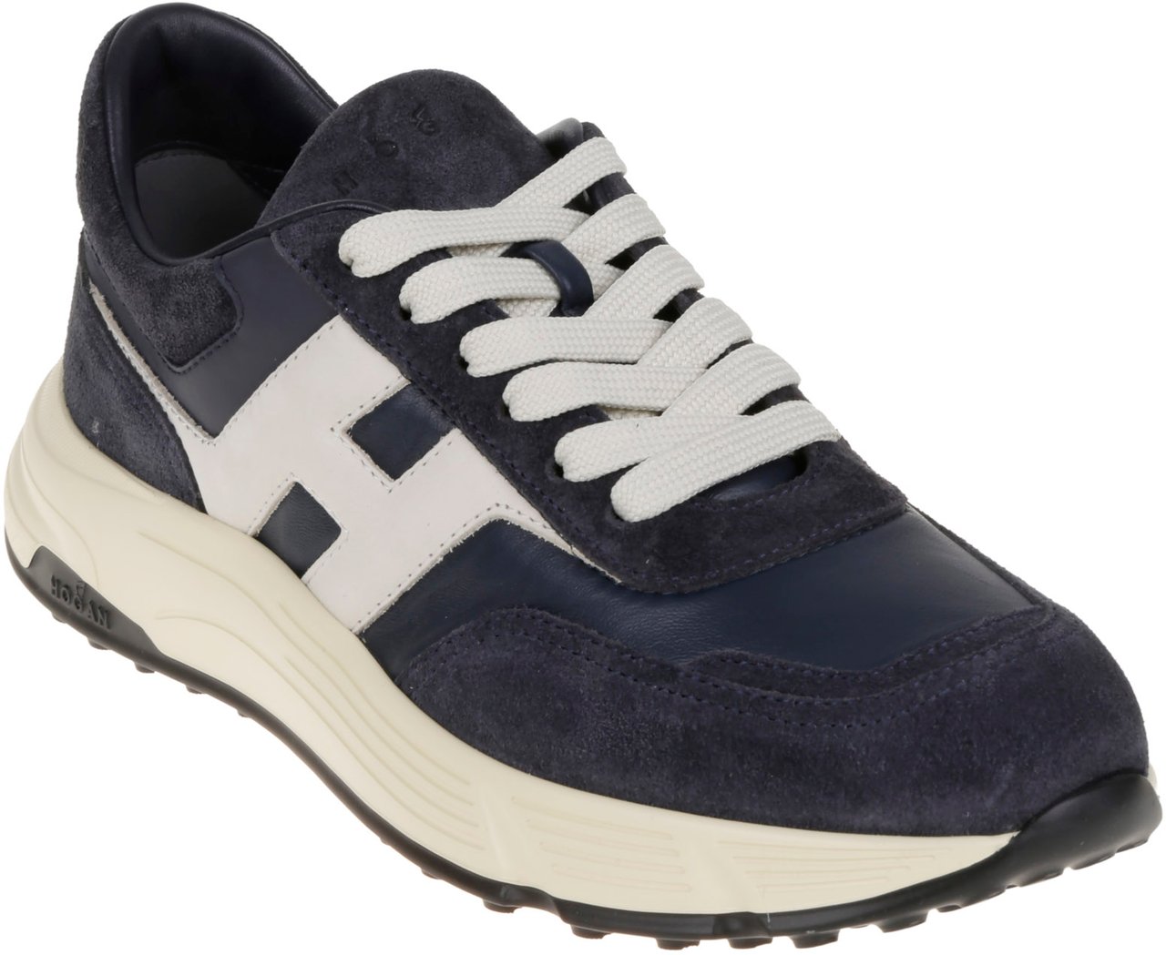 HOGAN Flat Shoes B Bianco/Blu Navy