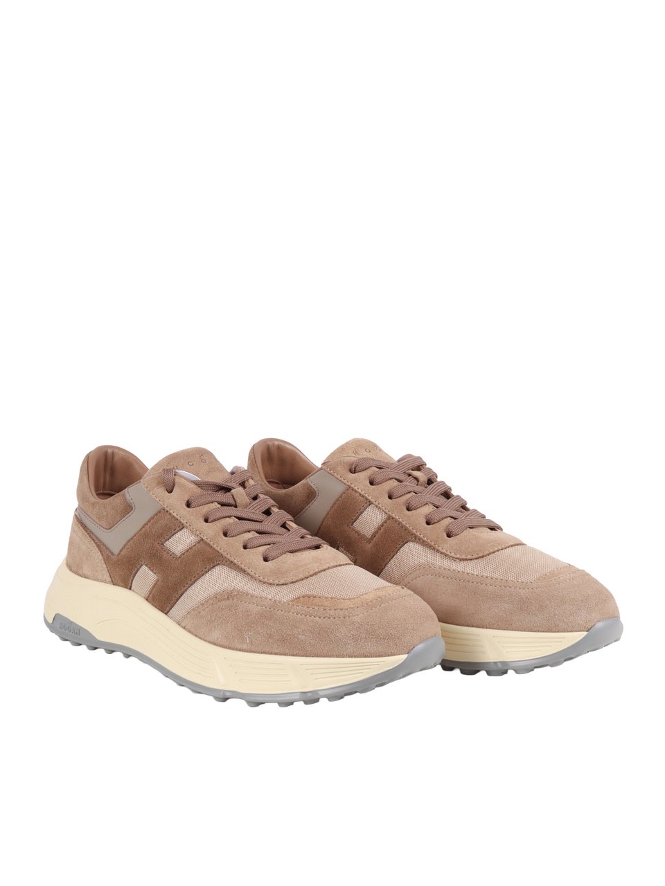 HOGAN Brown Hyperlight Suede Leather Sneakers Roze