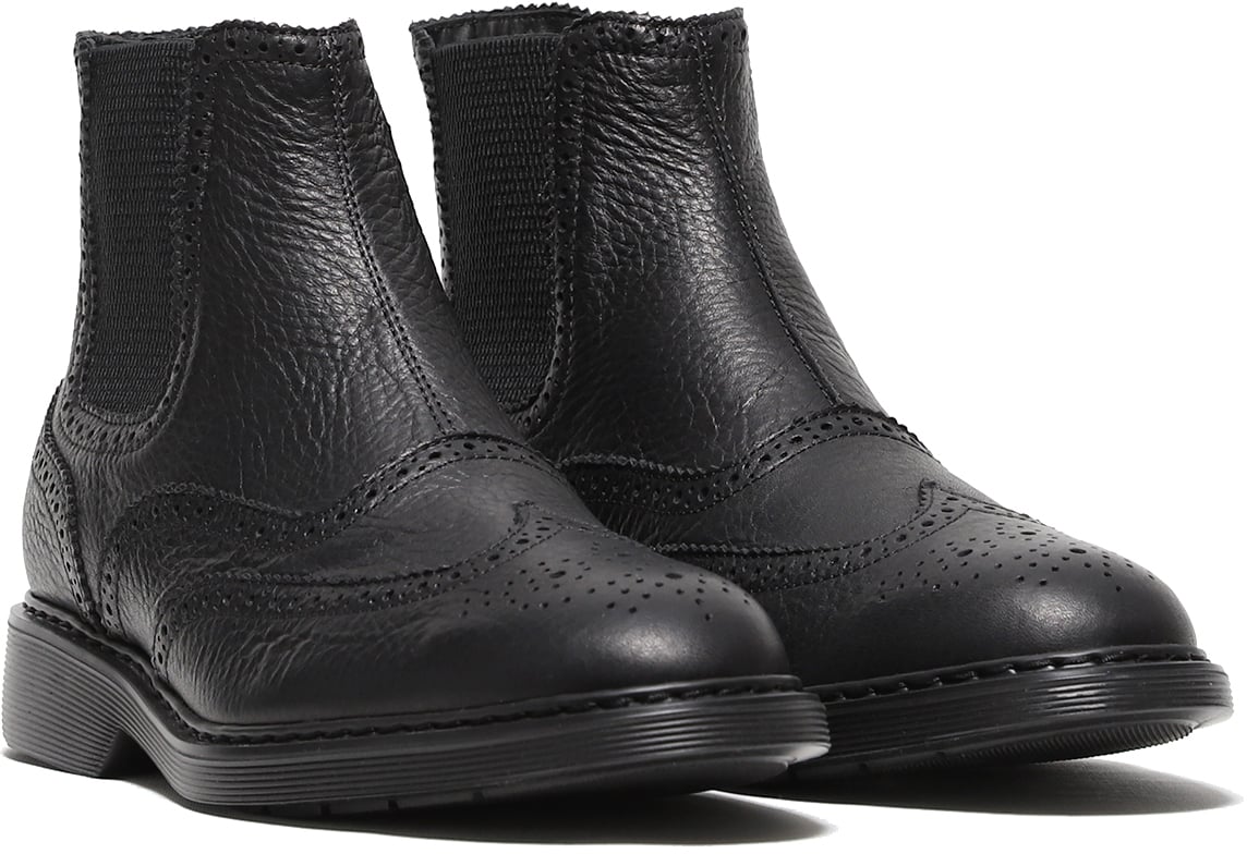 HOGAN Stivaletto in pelle nera martellata Zwart