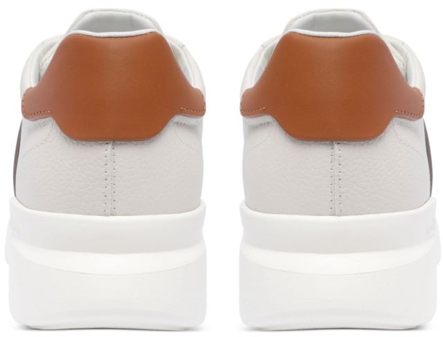 HOGAN White Textured Leather Low-Top Sneakers Wit