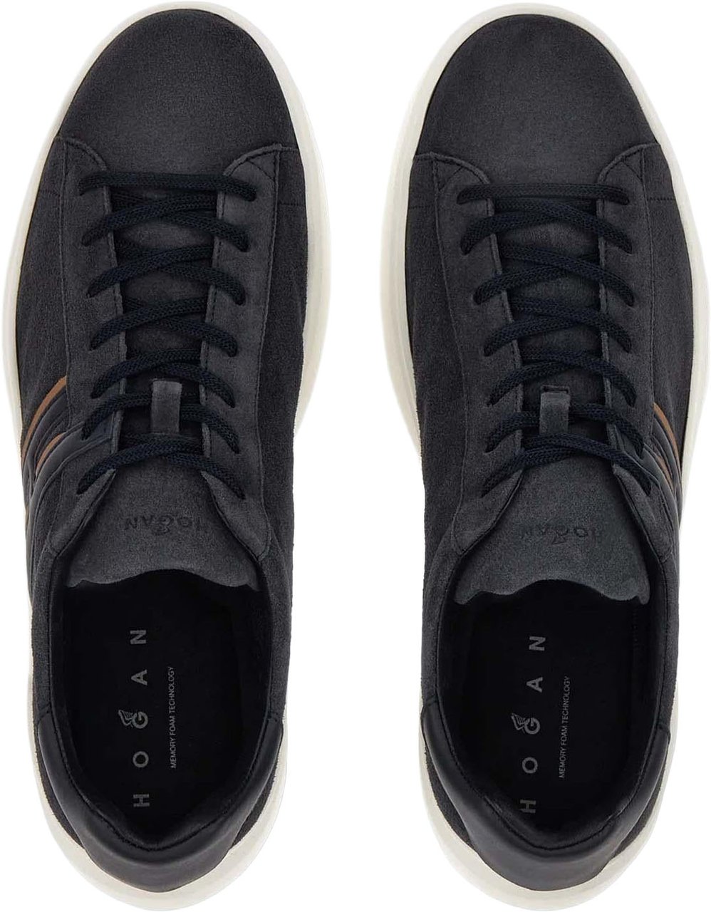 Hogan Heren H580 Allacciato H Profilo sneakers Blauw