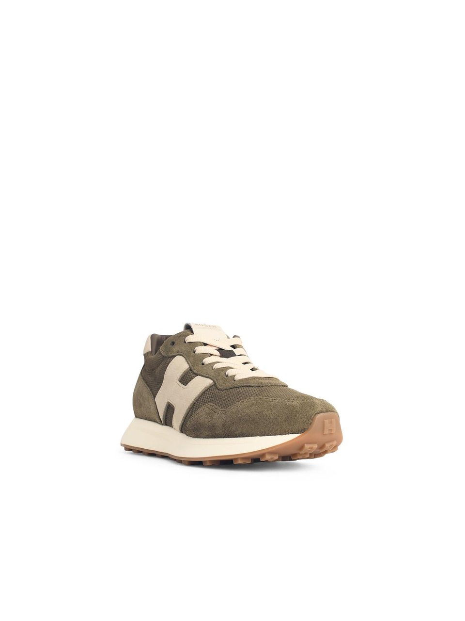 HOGAN 'H601' Green Suede Sneakers Neutraal