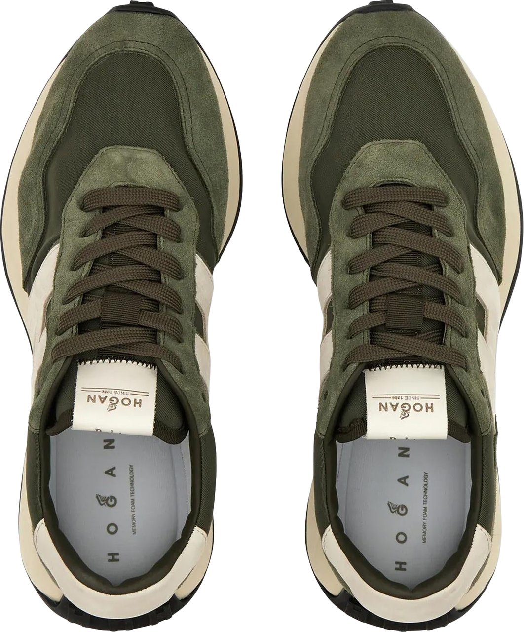 Hogan Heren H601 Allacciata H Patch sneakers Groen