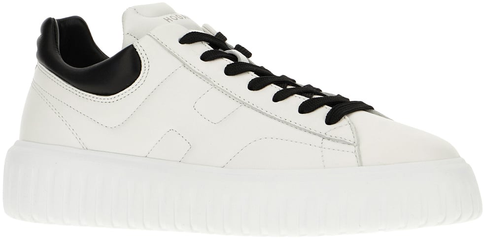 HOGAN HOGAN White nappa leather H-Stripes sneakers Wit
