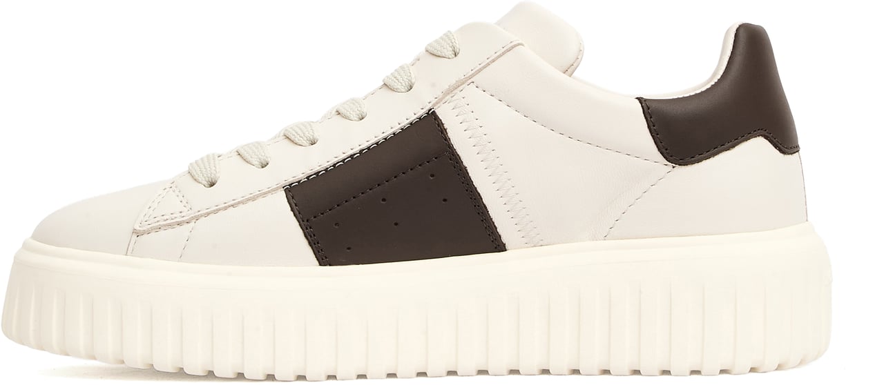HOGAN Sneakers H Stripes Pelle Burro Marrone Wit