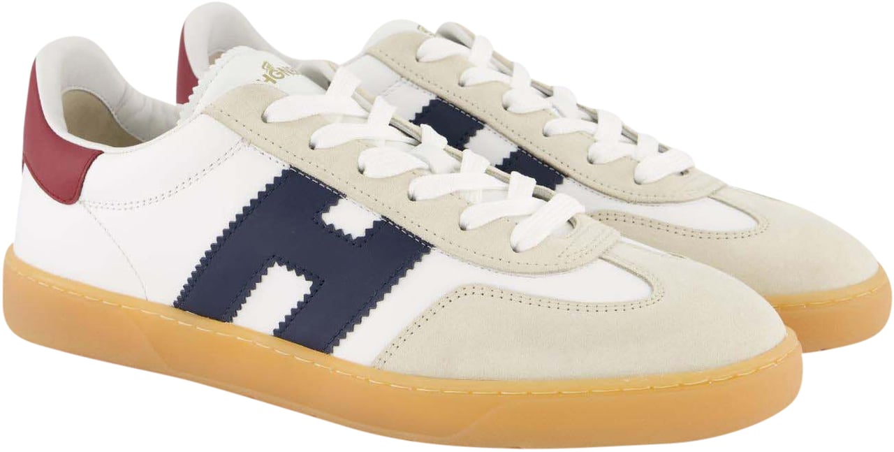 HOGAN Heren Cool Sneaker Wit/Blauw/Rood Wit
