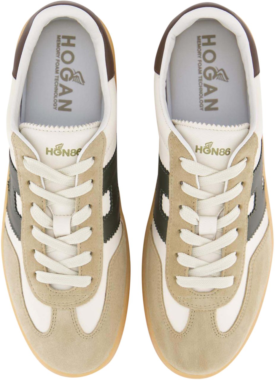 HOGAN Heren Cool Sneaker Wit/Beige Wit