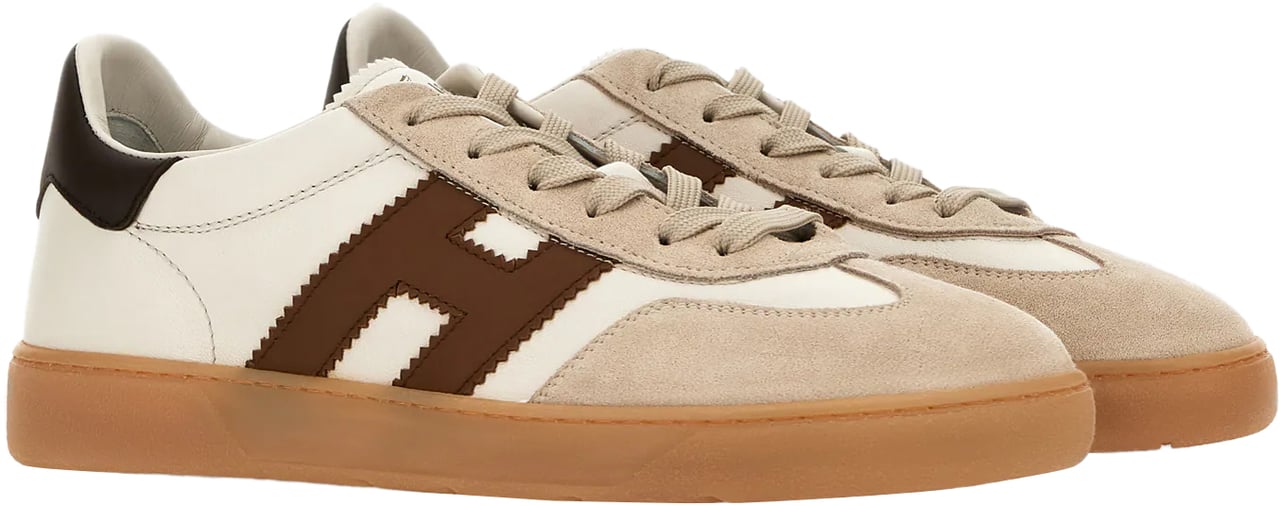 HOGAN Flat Shoes Avorio Marrone Bruin