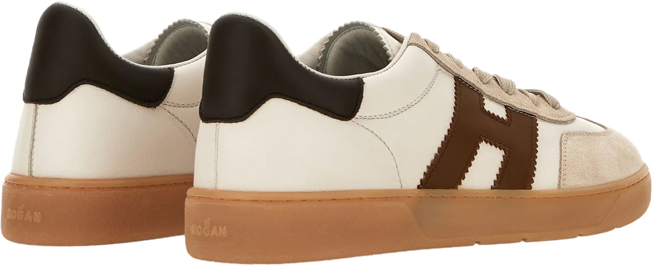 HOGAN Flat Shoes Avorio Marrone Bruin