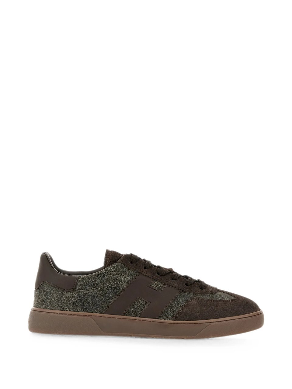 HOGAN Low-Top Sneakers With Textured Materials And Tonal Logo Zwart