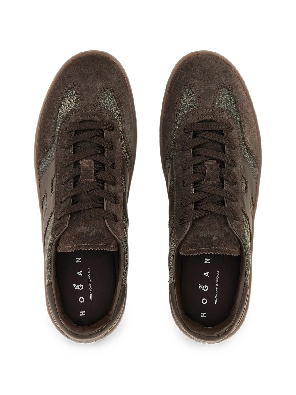 HOGAN Low-Top Sneakers With Textured Materials And Tonal Logo Zwart