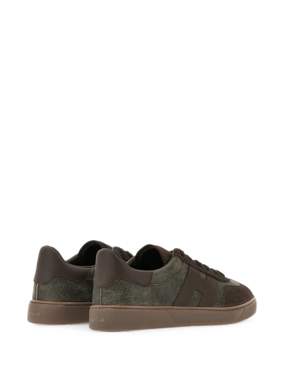 HOGAN Low-Top Sneakers With Textured Materials And Tonal Logo Zwart