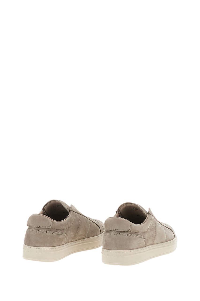 HOGAN Gray Nubuck Leather Slip-On Sneakers Grijs