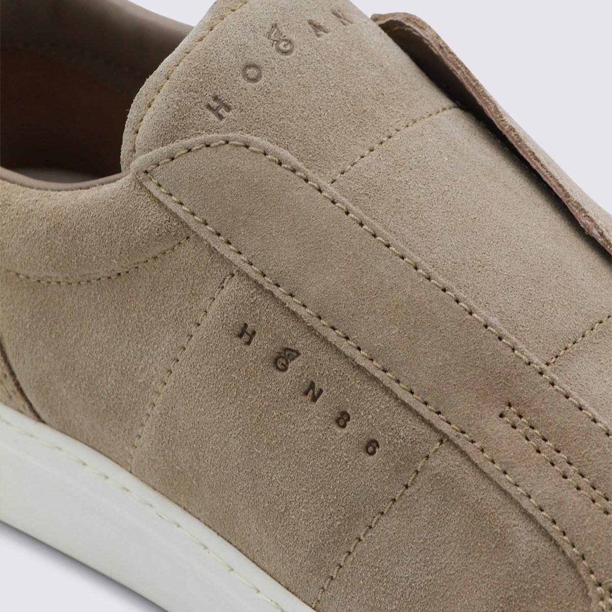 HOGAN Slip-On Sneakers with Suede Upper Neutraal
