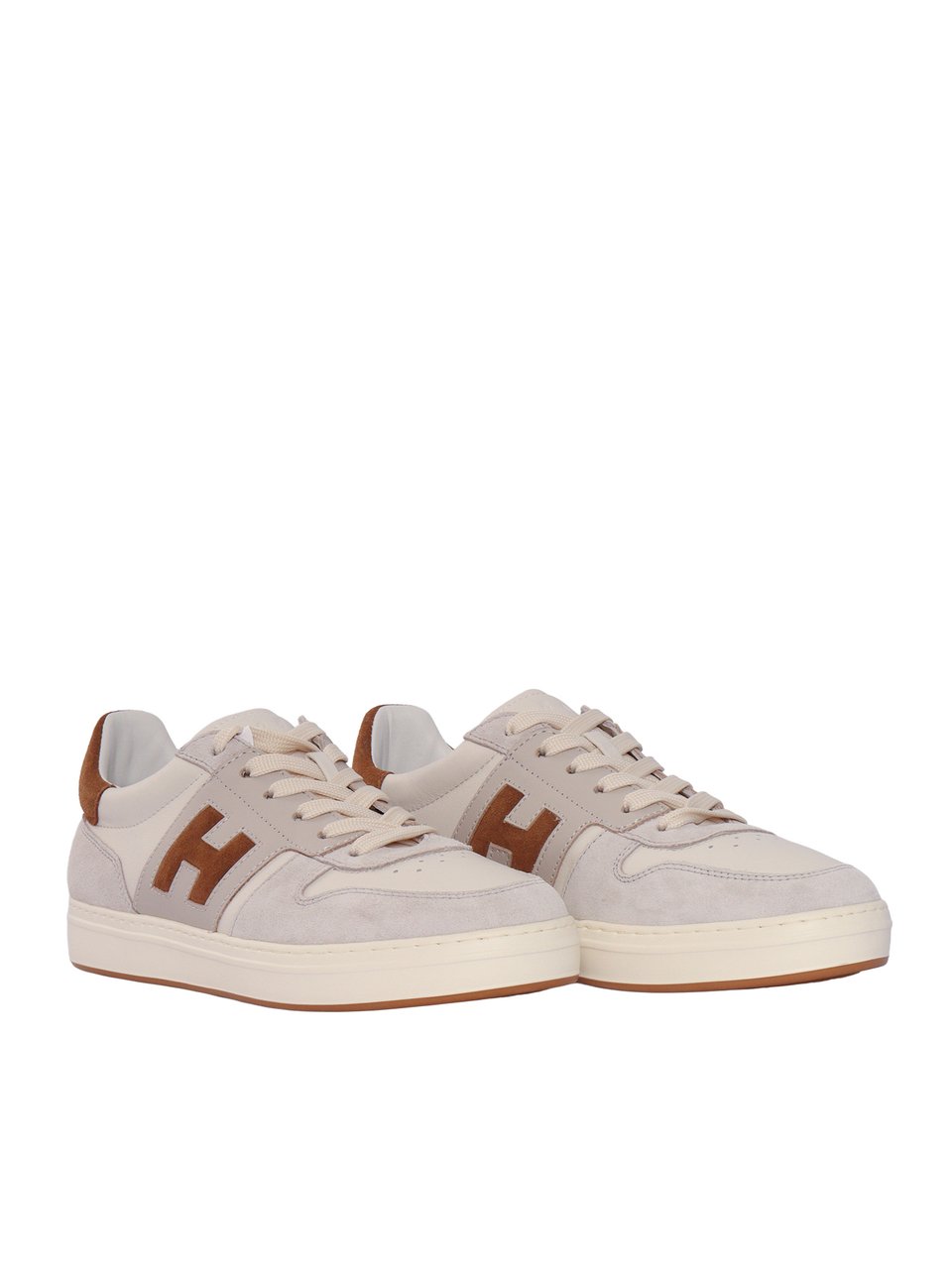 HOGAN H668 Suede Contrast Logo Sneakers Grijs