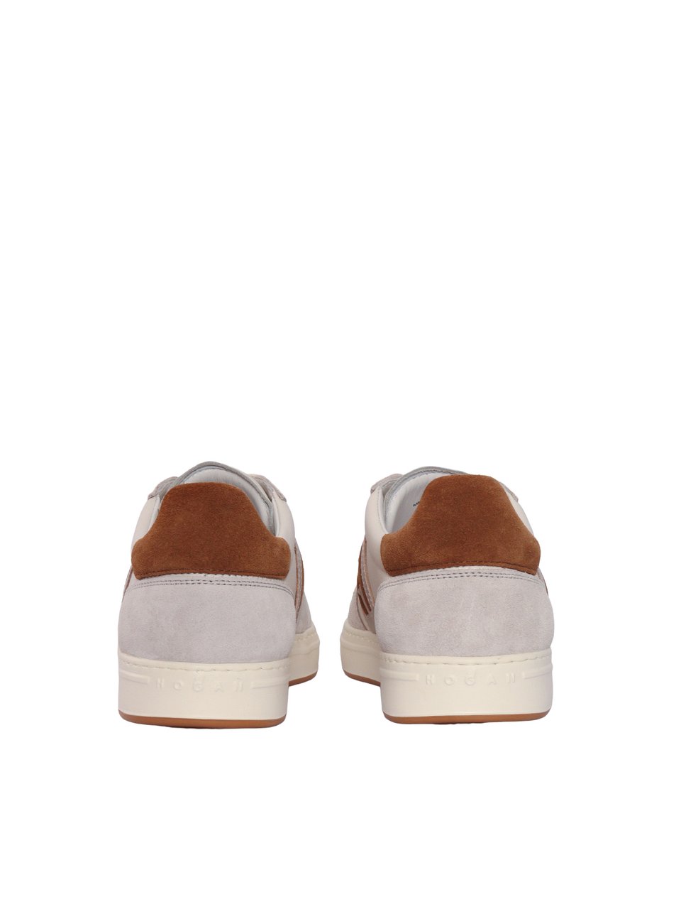 HOGAN H668 Suede Contrast Logo Sneakers Grijs