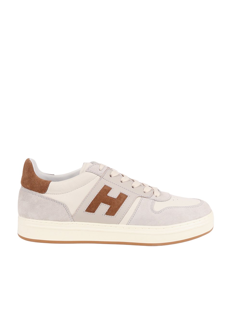 HOGAN H668 Suede Contrast Logo Sneakers Grijs