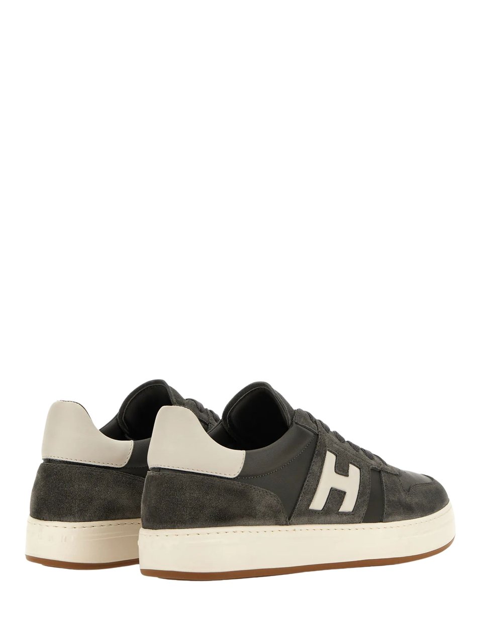 HOGAN Dark Grey Suede Overlay Sneakers Neutraal