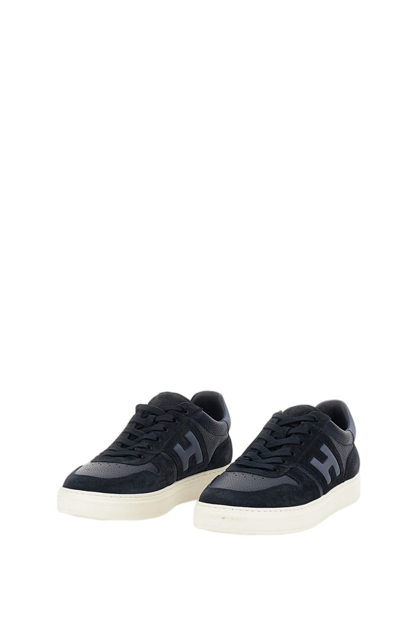 HOGAN Blue Leather Suede Inserts Sneakers Blauw