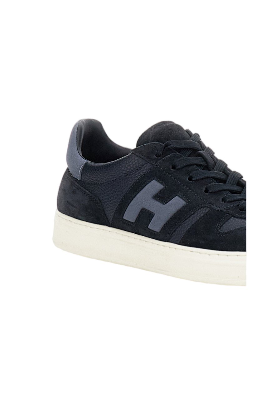 HOGAN Blue Leather Suede Inserts Sneakers Blauw