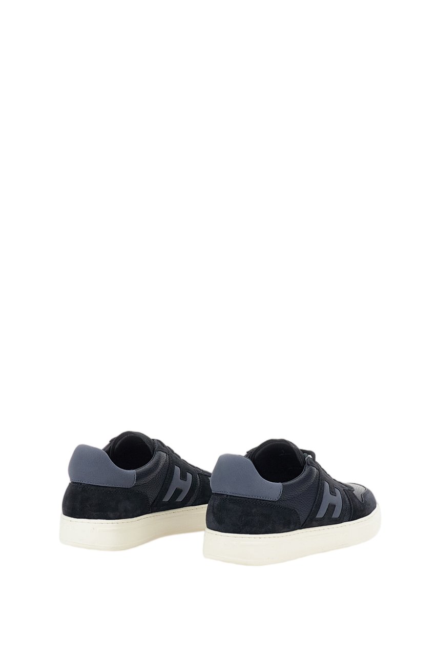 HOGAN Blue Leather Suede Inserts Sneakers Blauw