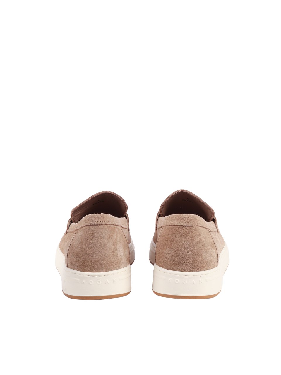 HOGAN Calfskin Suede Modern Sole Loafers Neutraal