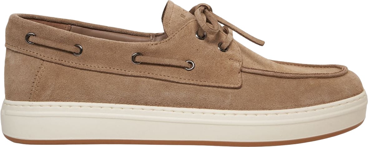 HOGAN Suede boat shoes Bruin