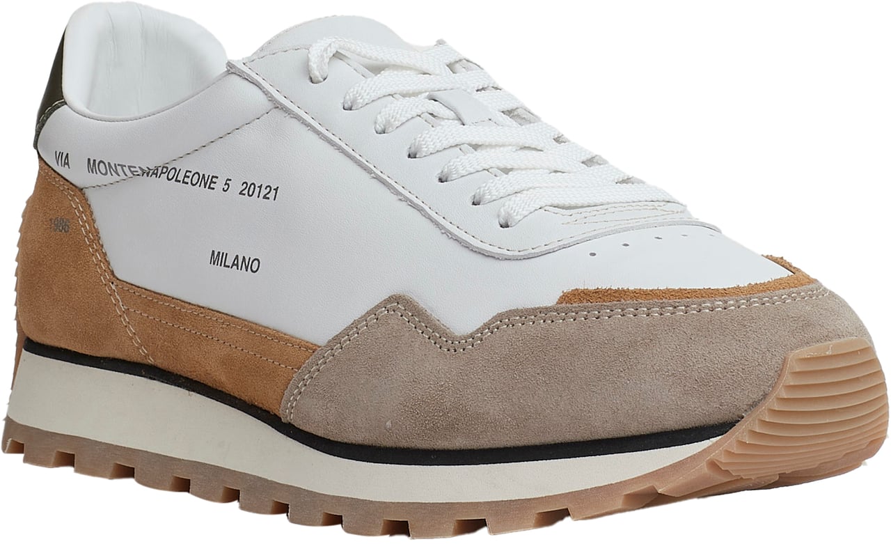 HOGAN Running 86er Camoscio Pelle Bianco Beige Wit