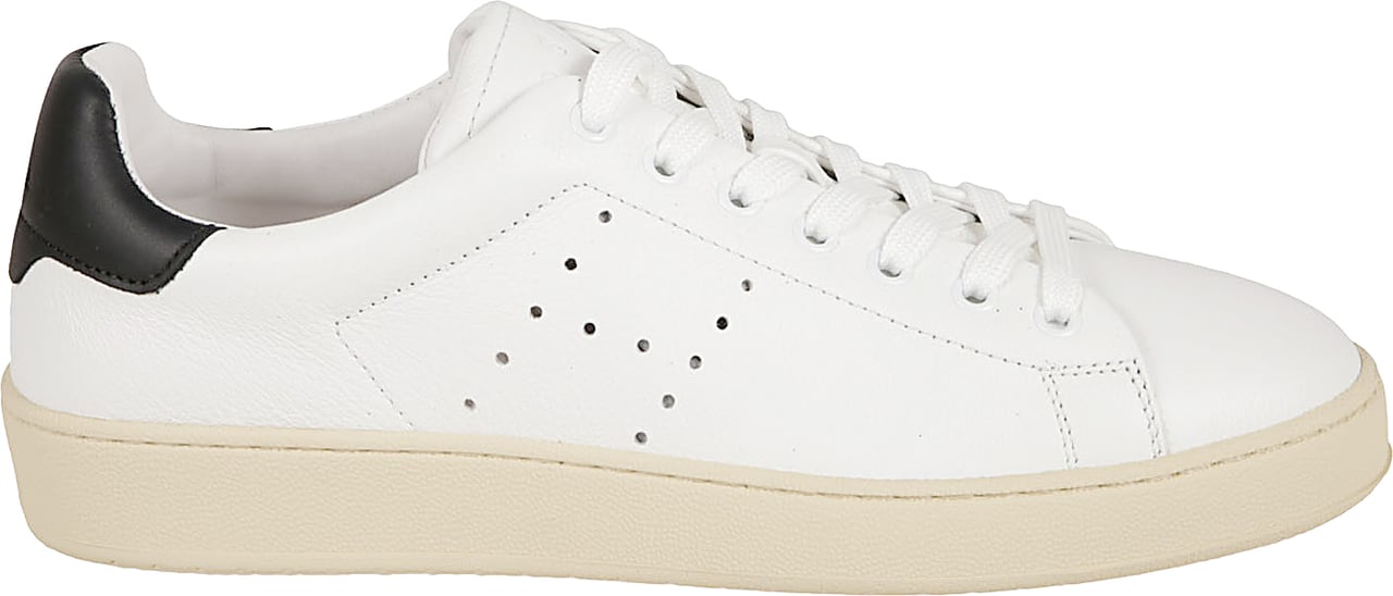 HOGAN Low-Top Leather Sneakers With Perforated Detailing Wit