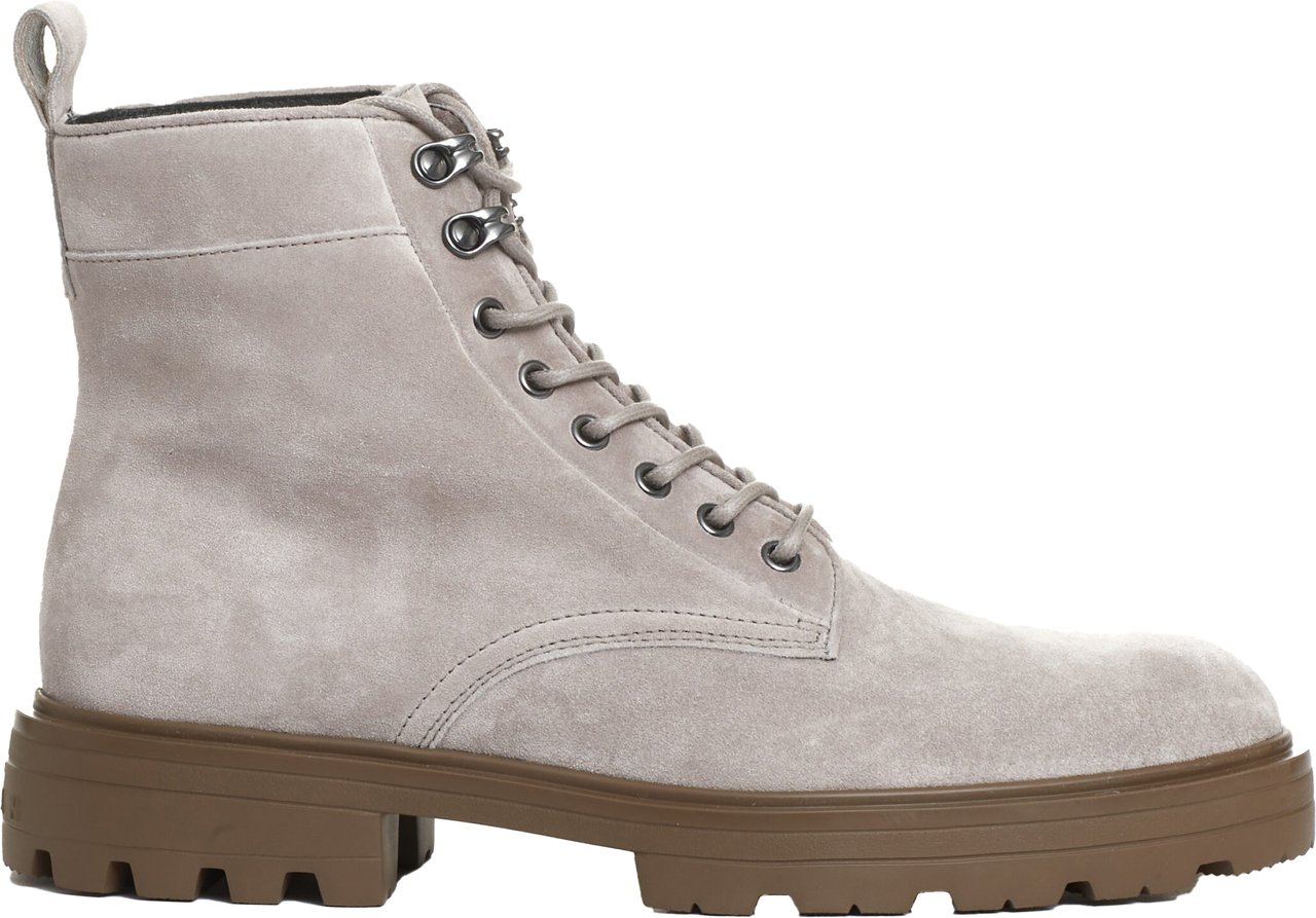 HOGAN Polacco Stringato Camoscio Beige Beige