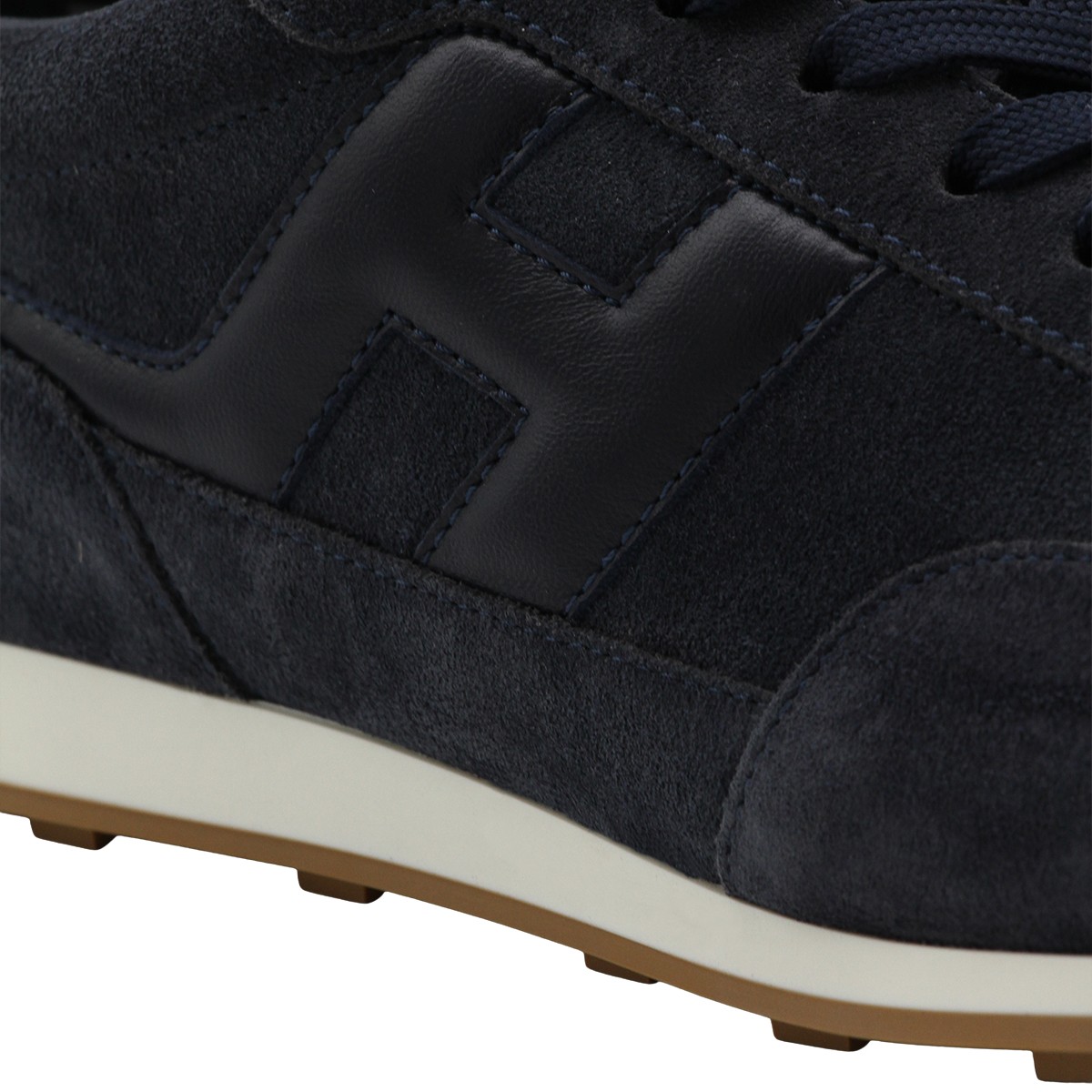 HOGAN Athletic Suede Leather Low Sneakers Zwart