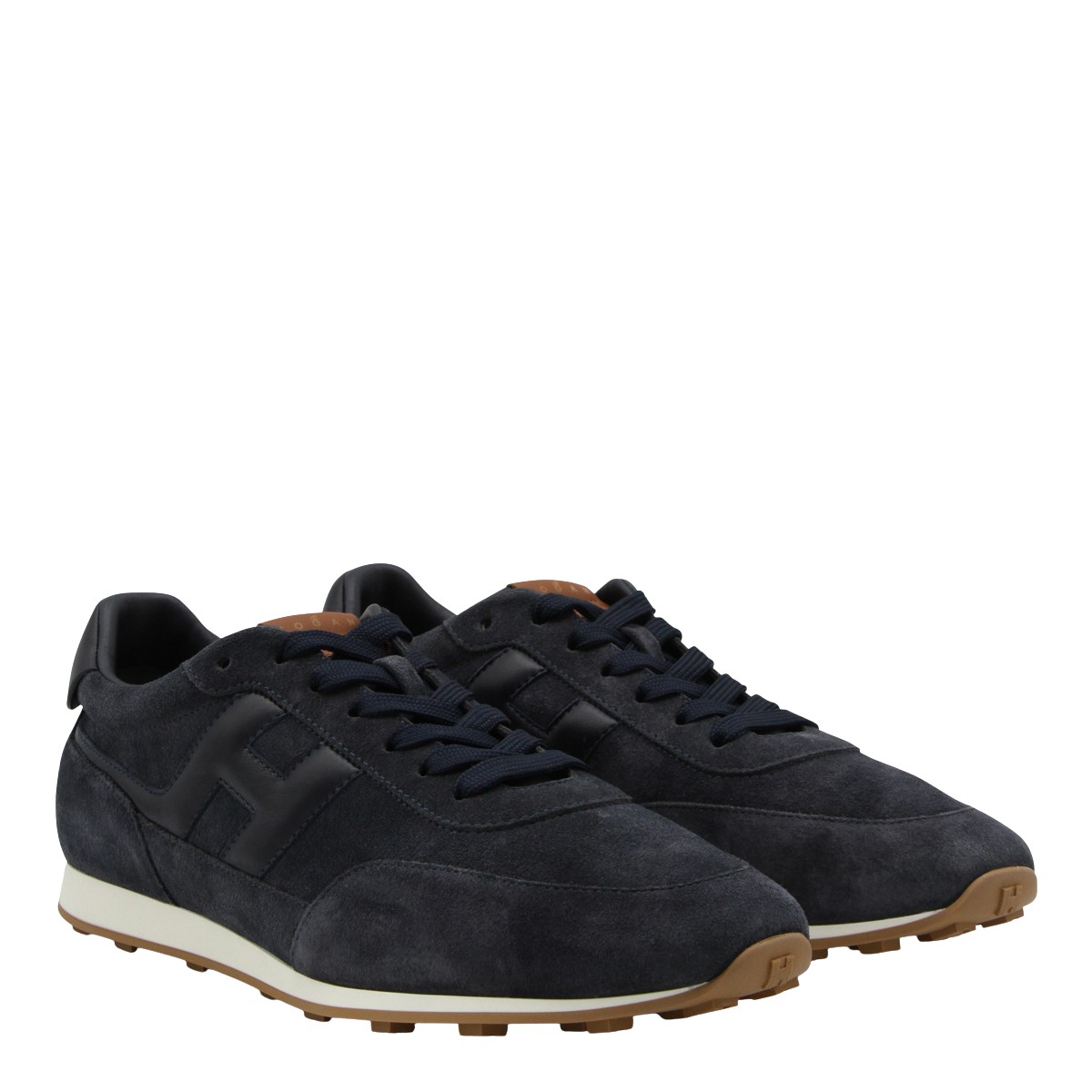 HOGAN Athletic Suede Leather Low Sneakers Zwart