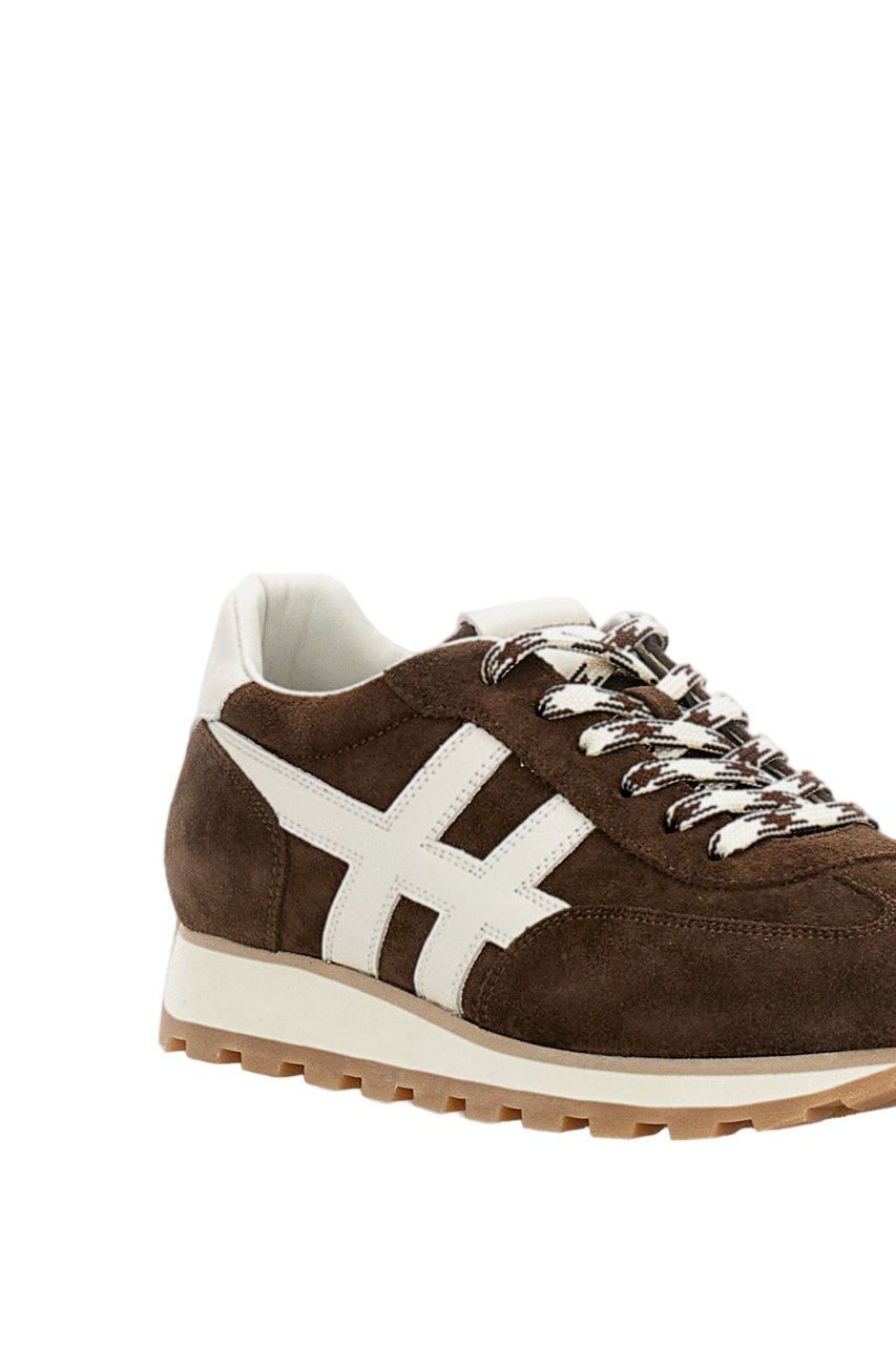 HOGAN Brown Sneakers With Smooth Finish And Sturdy Sole 86Er Suede Bruin