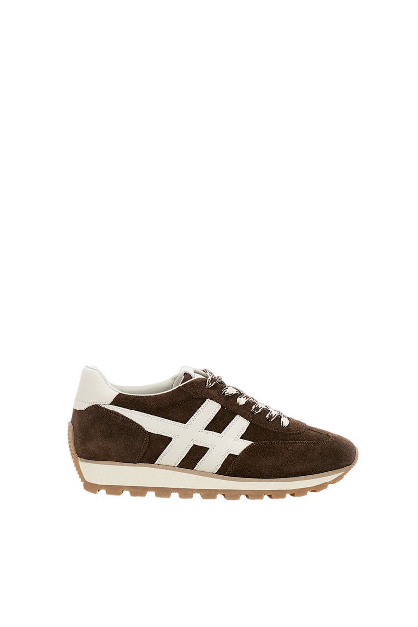 HOGAN Brown Sneakers With Smooth Finish And Sturdy Sole 86Er Suede Bruin