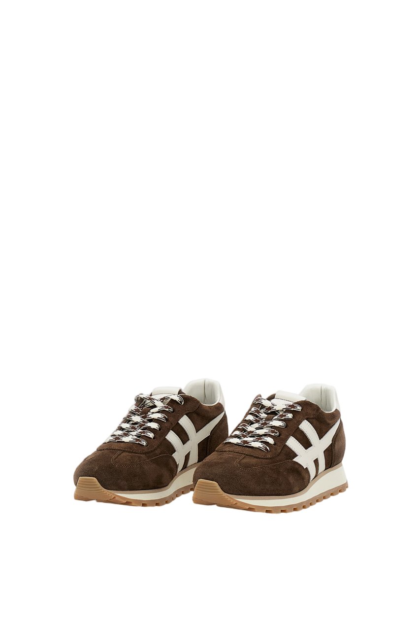 HOGAN Brown Sneakers With Smooth Finish And Sturdy Sole 86Er Suede Bruin