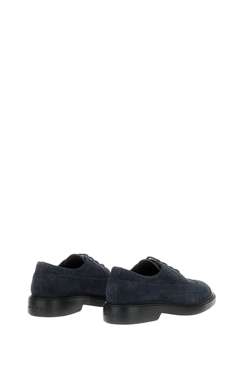 HOGAN Blue Hogan H704 Derby Bucature Shoes Blauw