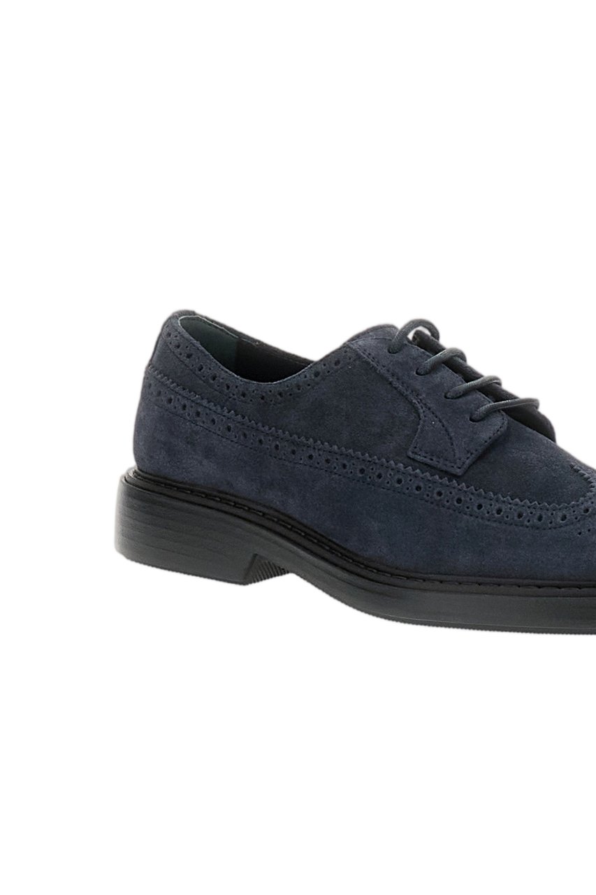 HOGAN Blue Hogan H704 Derby Bucature Shoes Blauw
