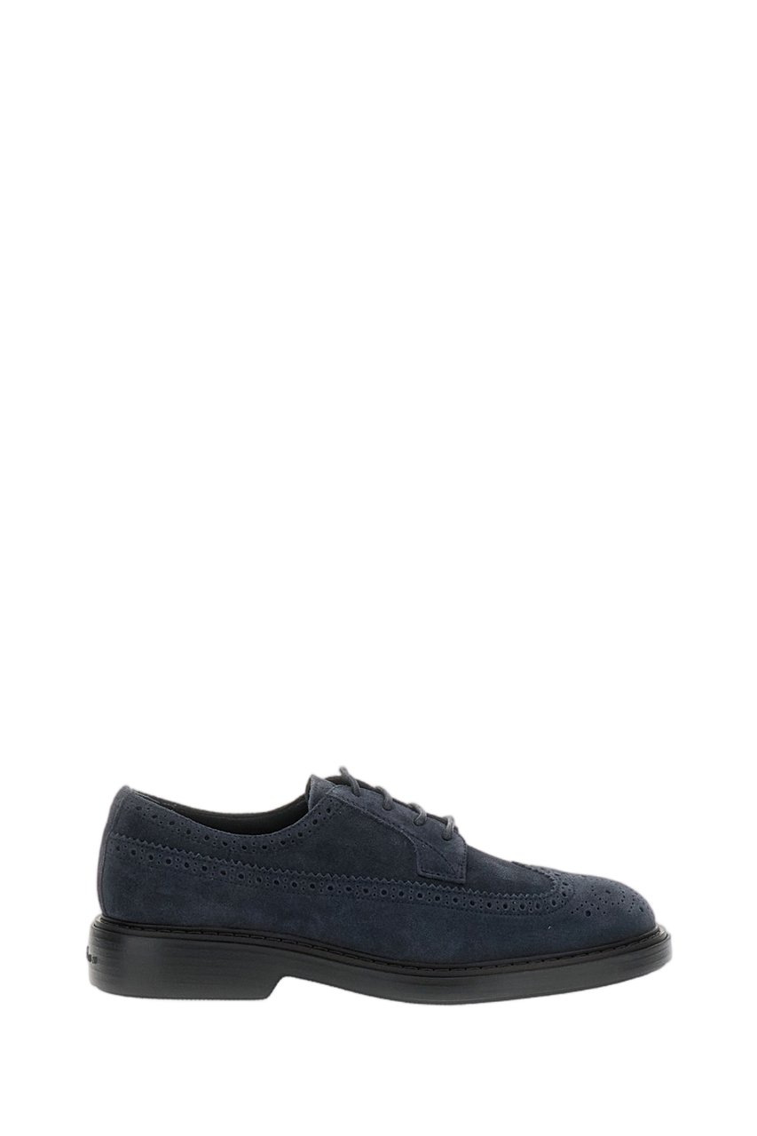 HOGAN Blue Hogan H704 Derby Bucature Shoes Blauw