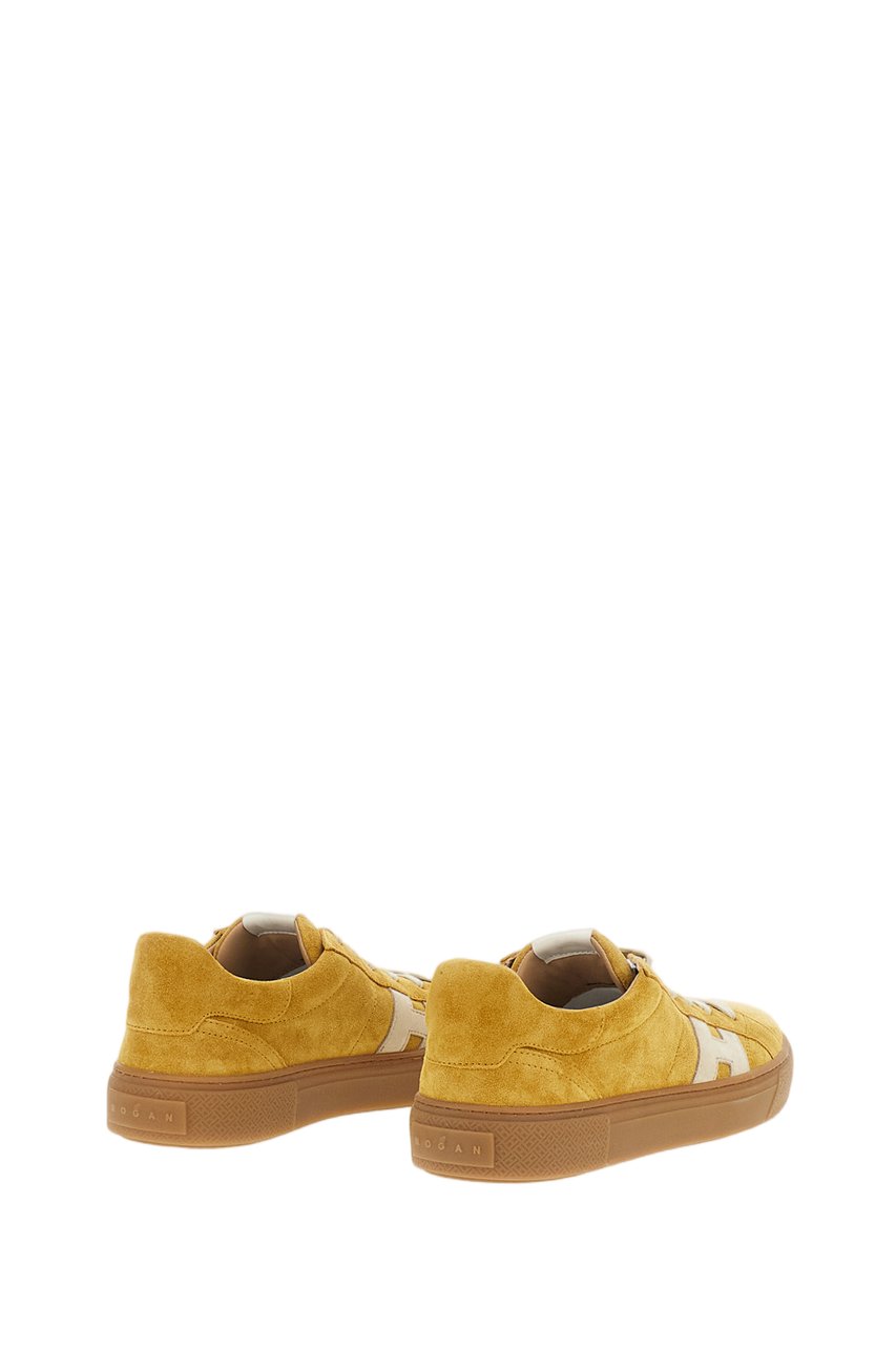 HOGAN Yellow Suede Leather Skater Sneakers Oranje
