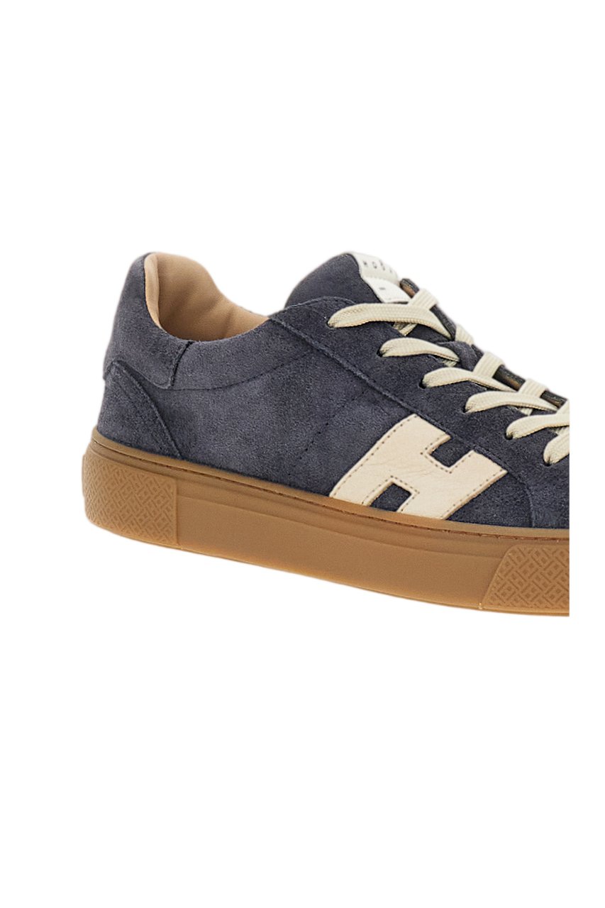 HOGAN Blue Suede Leather Skater Sneakers Blauw