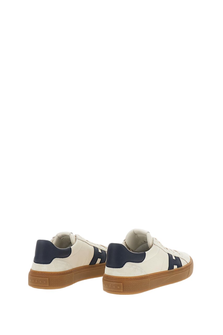 HOGAN White H705 Allacciato H Sappa Suede Sneakers Wit