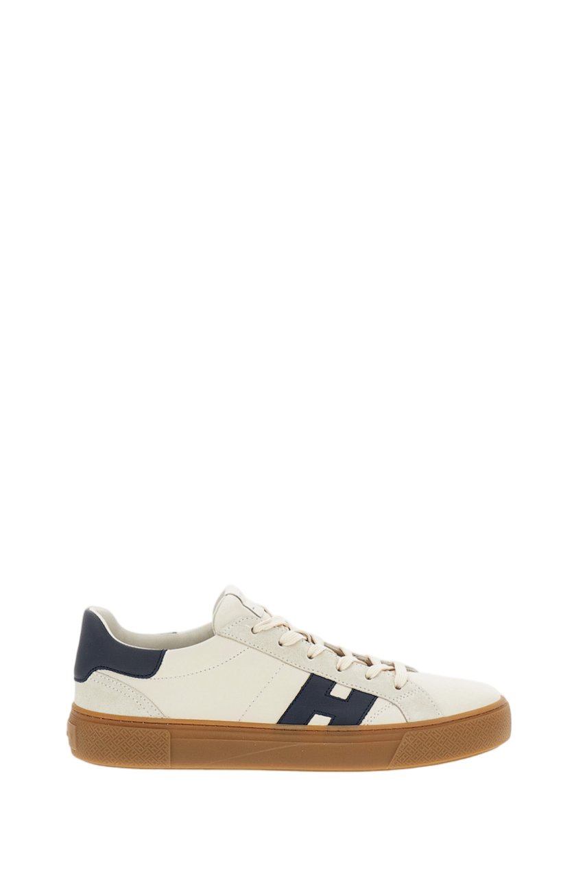HOGAN White H705 Allacciato H Sappa Suede Sneakers Wit