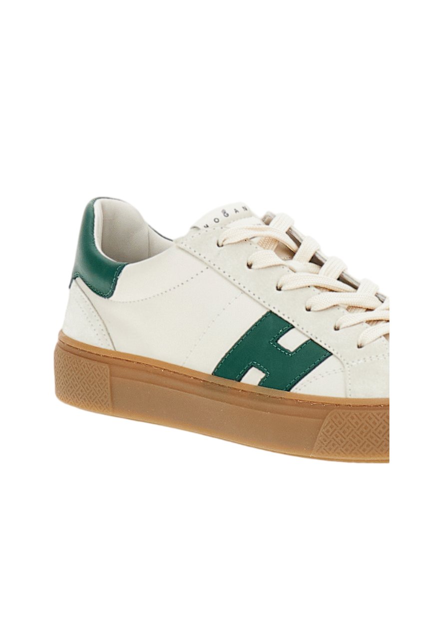 HOGAN White Skater Nappa Suede Sneakers Wit
