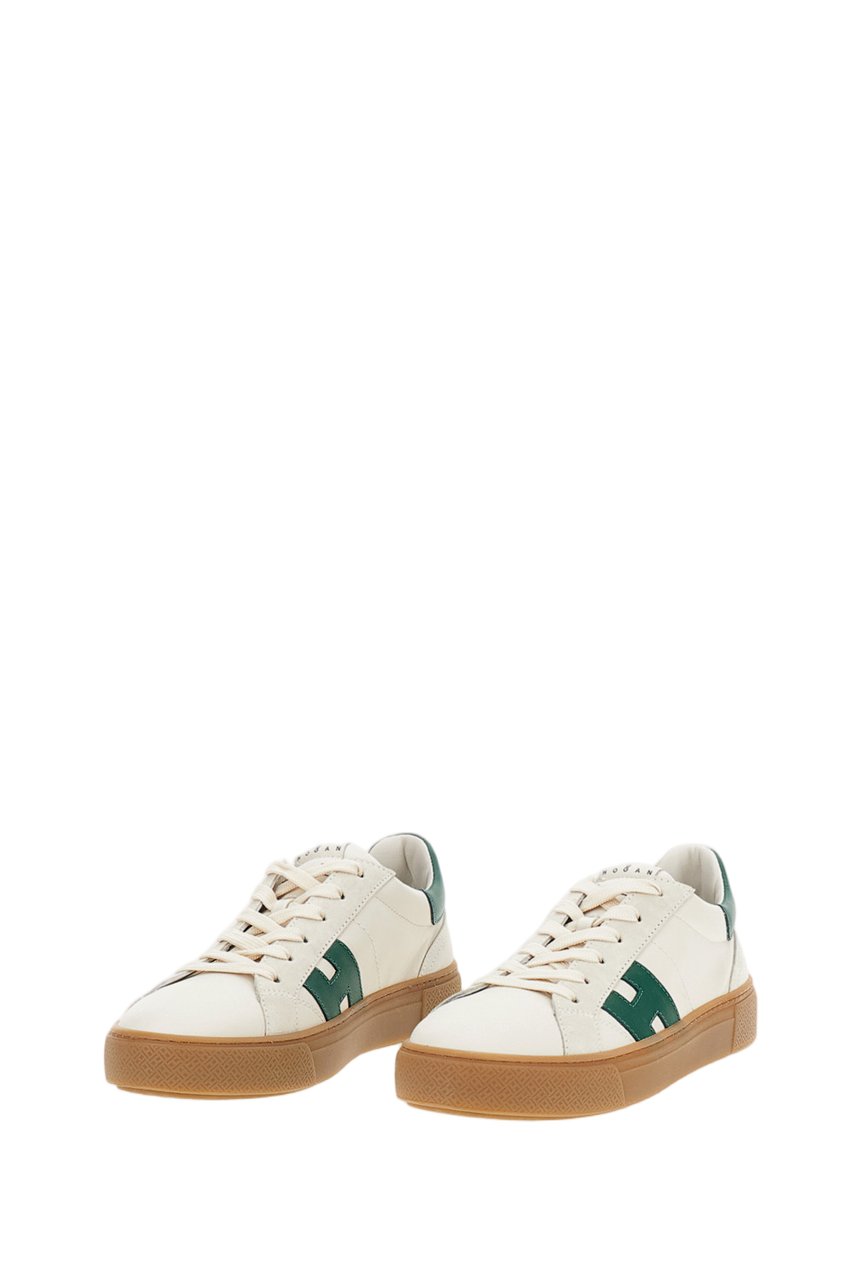 HOGAN White Skater Nappa Suede Sneakers Wit
