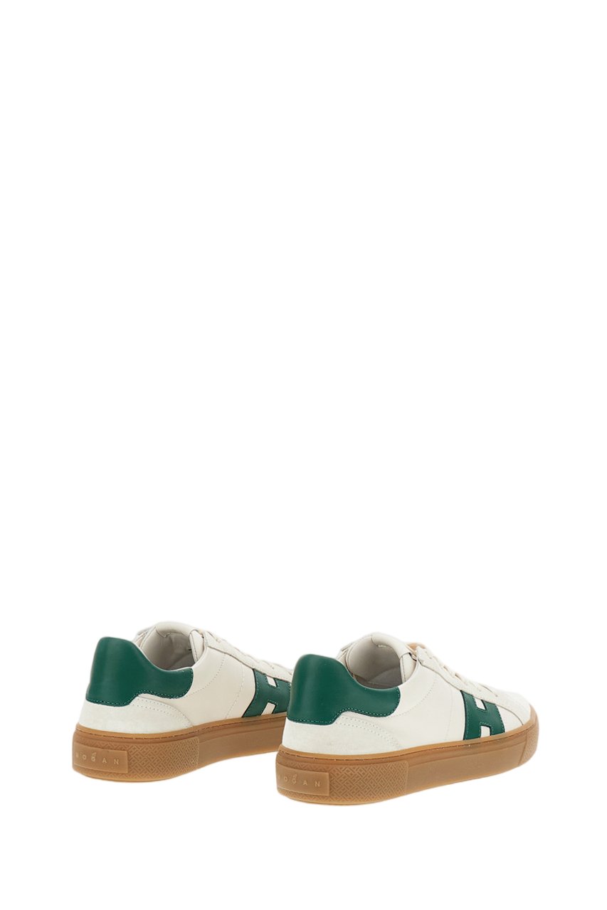 HOGAN White Skater Nappa Suede Sneakers Wit